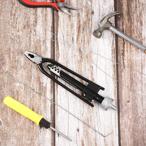 Pro Grade 6 Inch Safety Wire Pliers With Lock Wire Twist Tool And 10 Meter 0.5mm Steel Wire, shown on a wooden surface
