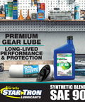 Star brite Hypoid 90W Lower Unit Gear Lube For Outboard Motors And Stern Drives Marine Grade 32 Oz bottle on shelf