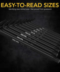 Beast Mode Pro Grade 35 Piece Long Arm Ball End Hex Key Set with easy-to-read size markings for big torque jobs