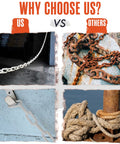 Lightweight Plastic Chain For Crowd Control And Event Setup 124 Feet Of 2 Inch Links UV Protected White Barrier Chain comparison