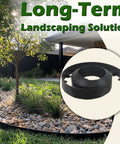 Plastic Landscape Edging Kit for Flower Beds and Pathways, 40 Foot Long and 3 Inch Tall, Easy No Dig Garden Border That Keeps Pebbles and Mulch In Place, Includes 40 Spikes displayed with garden scene
