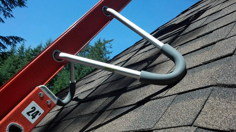 Heavy Duty Ladder Stabilizer Standoff Brackets With Silicone Elbows, Sold In Pairs, ANSI OSHA Approved For Type 1A Ladders Up To 300 Lb