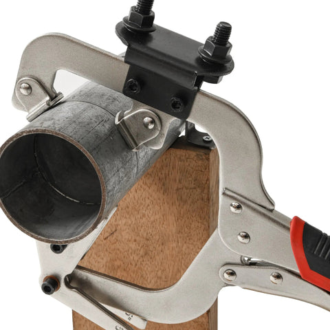 Locking Welding Clamp With Swivel V Type Pads And Installing Support For Handheld And Tabletop Use, 14 Inch Clamp Holding Tube