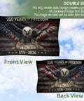 Two Sided 3 By 5 Ft American Flag For 250th Anniversary, Printed On Both Sides, Durable Polyester Eagle Banner, Front and Back Views