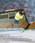 Person measuring roof gutters for Self Regulating Heat Tape for Water Pipes, 30 Ft Heavy Duty Pipe Freeze Protection