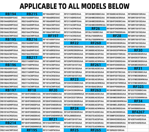 Model compatibility chart for Upgraded OEM Beefed Up Refrigerator Evaporator Fan Motor With Sponge For Quiet Operation And Noise Reduction