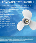 9 7/8 X 10 1/2 Inch Aluminum Boat Propeller For Yamaha Outboards 20 HP 25 HP 30 HP Right Hand 3 Blades White Replaces 664-45945-00-EL 664-45945-00-00 664459450000