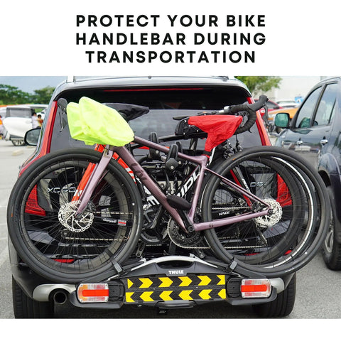 Waterproof Mountain Bike Handlebar Cover With Hook And Loop Strap Black XL Rainproof Bar Protector for bikes during transport