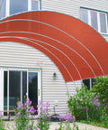 Red 20x20 Foot Shade Cloth With Grommets Sun Shade Sail Rectangle for Deck Carport Backyard Pergola Coverings over patio area