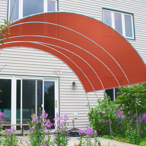 Red 20x20 Foot Shade Cloth With Grommets Sun Shade Sail Rectangle for Deck Carport Backyard Pergola Coverings over patio area