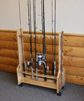 Double Sided Fishing Rod Holder That Stores Up To 16 Rods For Saltwater And Freshwater Gear Perfect Garage Organization