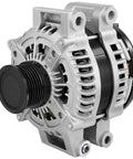 Front view of Alternator For Jeep Grand Cherokee 3.0L 2014 2018 High Output 220Amp 12V with six grooved pulley
