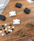 8 Pack No Fuss Black Cabinet Lamp Switches For Closet Wardrobe Pantry Automatic Door Touch Switches With Easy Mounting Screws