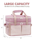 Heavy Duty Insulated Slow Cooker Carrying Bag 6 To 8 Quart Oval, Double Layer Tote with top handle and large capacity