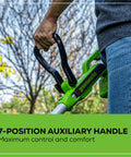 Beast Mode 40V Cordless String Trimmer And Edger, 13 Inch Weed Whacker with 7-position auxiliary handle for comfortable use.