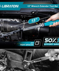 Using 15 Inch Wrench Extender Tool Bar Turbo Boost For Maximum Leverage And Universal Fit Heavy Duty Extension Spanner Adapter