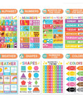 Laminated Preschool Poster Set For Toddlers And Kindergartners 16 Colorful Educational Posters For Alphabet Days Months Shapes And More