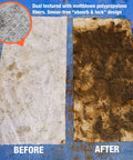 Heavy Duty Cleaning Wipes For Every Surface And Hands, 90 Count, dual textured wipes before and after grime cleaning effect