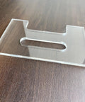 Crisp Handle Groove Template And Slick Acrylic Router Guide For Dead Easy Finger Grab Tracing On Wooden Cutting Boards And Serving Trays With Knockout Precision on wooden surface.
