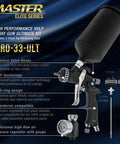 Pro Gear HVLP Spray Gun Total Package With Three Swap Out Nozzle Kits Large Aluminum Cup And Quick Change Tips For Straight Up Clean Finishes Sweet Results On Auto Or Furniture Projects features a high-performance gun with gauge.