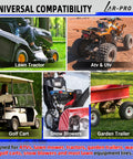 ATVs, lawn tractors, golf carts, snow blowers, garden trailers compatible with Replacement 24 By 12 By 12 Heavy Duty Inner Tube