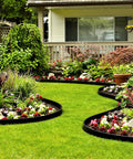 Garden with 4 Inch Garden Landscape Edging Kit With 40 Ft Flexible Border 36 Metal Stakes And Rubber Mallet No Dig Lawn Edging