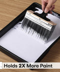 Deck Stain Brush 7.5 Inch Wood Stain Applicator with Premium Synthetic Bristles in paint tray