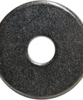 Extra Thick Fender Washers Heavy Duty Flat Metal Hardware With Beefy Two Inch Face Spreads Loads Smooth For Gritty Job Sites Garage Projects And Heavy Equipment Fixes Half Inch Bore Pack Of Eight Galvanized Steel close-up of flat washer.