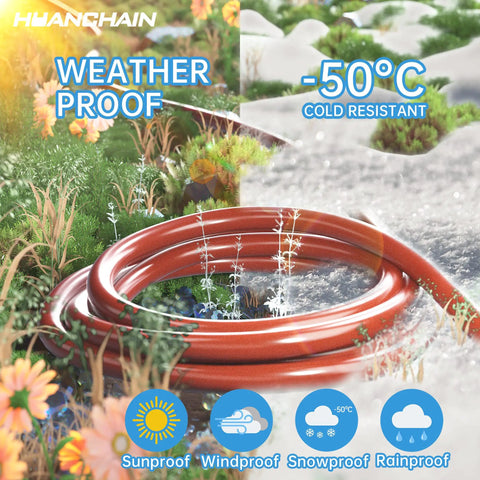 Heavy Duty 50 Ft Outdoor Extension Cord Waterproof 16 Gauge 3 Conductor SJTW 3 Prong Grounded Power Cable Orange