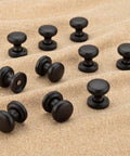 10 Pack Black Cabinet Knobs And Bun Drawer Pulls For Kitchen Cabinets And Dressers, Solid Cast Iron 3.75 Inch Cupboard Handles
