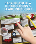 Light Up Ant Habitat Kit For Kids With Magnifiers Totally Hands On Science Toy For Curious Minds Watch Ants Build Tunnels In A Safe Gel Terrarium Explore Lighting Temperature And Location To See What Helps Them Thrive. learning guide with magnifier and child hand