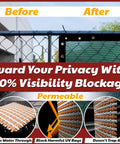 Five Foot By Fifty Foot Poolside Privacy Screen For Fences Heavy Duty Windscreen With Bindings And Grommets Delivers Ninety Percent Blockage