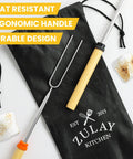 Sturdy 32 Inch Marshmallow Roasting Sticks For Fire Pit Bonfire All In One Camping Kit Eight Pack Stainless Steel Telescopic Skewers
