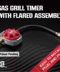 Safety Auto Shut Off Gas Timer For Propane And Natural Gas With 0-60 Minute Preset, 100,000 BTU, 3 Eighths Inch Flared Connector And Hose