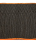 Heavy Duty Padded Moving Blankets 72-Inch By 40-Inch 6-Pack For Moving Day Protection, black polyester with orange edges