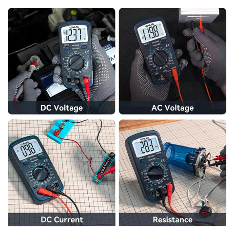 Pro Grade Digital Multimeter For Home And Workshop, Easy To Read Measurements Of AC DC Voltage, Current, Resistance, Continuity