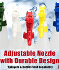 Leak-Free Industrial Spray Heads 10-Pack Built Different Chemical Resistant Trigger Fits 24-OZ Bottle Zero-Drip Design for Car Detailing, Window Washing, and Janitorial Heavy-Duty Workhorse Pro Kit with adjustable nozzles in multiple colors.