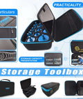 ZNXIMER Diamond Tile Hole Saw Kit: 12 blue diamond core drill bits in a blue zip case (6–65mm, 2/10mm).