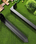 Two Pack Heavy Duty Metal Fence Post Repair Kit With Ground Spike Anchors For Tilted Or Broken Posts Quick Setup