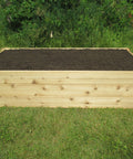 Deep Root Cedar Raised Bed Garden Kit With 16.5 Inch Depth Heavy Duty 1 Inch Cedar Deck Boards Strong Joint Design