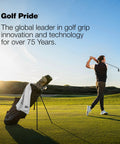 Golfer swinging club at sunset beside golf bag; Tour Velvet 360 Golf Grip Midsize White 1 Pack For Durable Comfort With Non Slip Technology And Softer Feel Perfect For Consistent Shot Control On Every Round