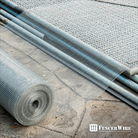 23 Gauge Galvanized Hardware Cloth With Quarter Inch Mesh 2 Feet By 25 Feet Rustproof Durable Fencing Wire roll on pavement