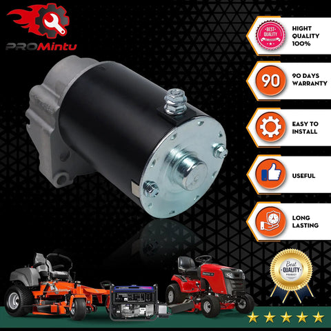 Replacement Starter Motor For V Twin Lawn Mower Engines, Fits 17HP to 22HP, shown with 16 Tooth Gear, easy to install