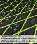 Close-up of diamond-patterned EVA Foam Boat Flooring Decking Sheet 6mm Thick Diamond Grippy Anti Slip Marine Mat with water droplets