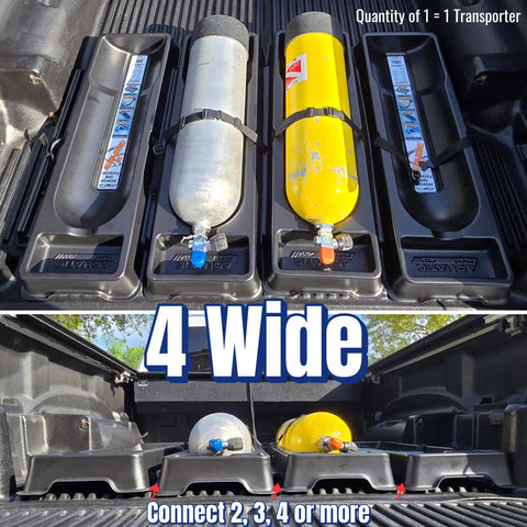 Universal Scuba Tank Transporter with Valve Protection and Interlocking Design for Safe Transport in Cars Trucks SUVs