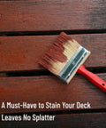 Deck Stain Brush Set With Red Handle Three Size Set With 4 Inch 5 Inch And 6 Inch For Tight Corners And Wide Decks Pro Grade Durable Stainless Steel Ferrules For Secure Bristle Retention Provides Even Coverage And Quick Clean Staining Projects on deck wood surface