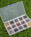 190 Piece Fishing Swivels Kit With 14 Types Including Ball Bearing Swivels, Rolling Barrel Snap, Three Way Crossline, Duo Lock Snap, Coastlock Snap, Crane Barrel, Corkscrew Swivels For Bass, Trout, Saltwater And Freshwater Tackle in clear tackle box