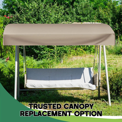 Replacement Canopy Top For Model GCS00395A 3 Seater Outdoor Patio Swing Canopy Cover 92 Inches By 46.5 Inches Fabric Only