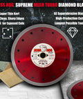 Boss Hog Supreme Mesh Turbo 7 Inch Diamond Saw Blade 5/8 Inch Arbor Wet Or Dry Cut For Porcelain Tile Ceramic Tile Stone Granite