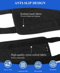 Transfer Sling and Gait Belt for Elderly and Disabled with Dual Grab Handles, black nylon fabric, anti-slip design, close view